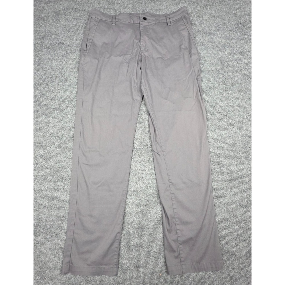 Bird Dogs Pants Mens 34 x 32 (FITS 32 x 28) Gray Golf Stretch Chino